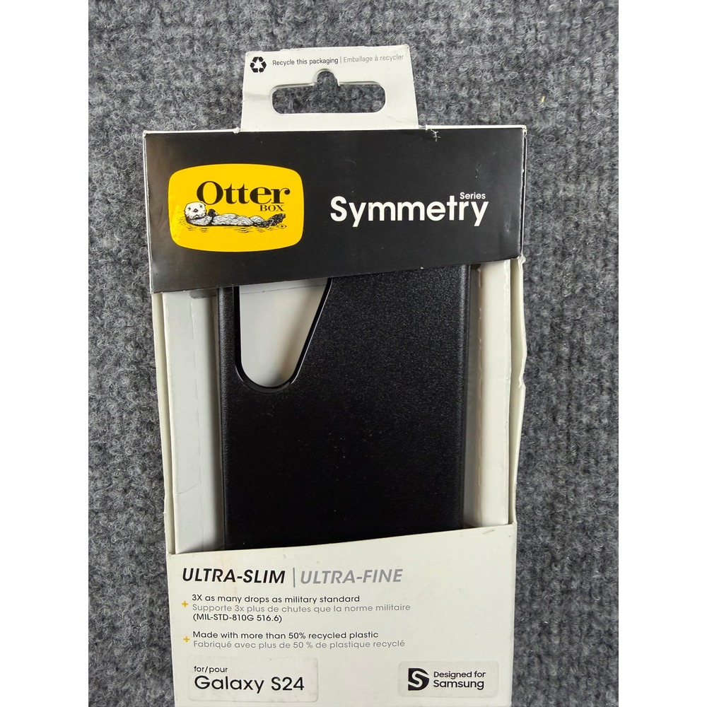 OtterBox Symmetry Series Case for Samsung Galaxy S24 Black Ultra Slim Protective